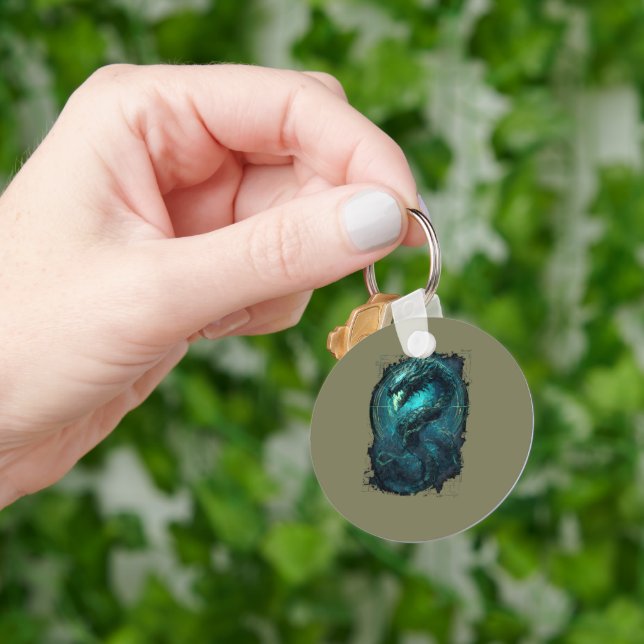 Spectral Coil Cyberpunk Serpent Dark Art Keychain (Hand)