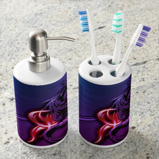 Spectral Dragon Toothbrush Holder & Soap Dispenser (Front)