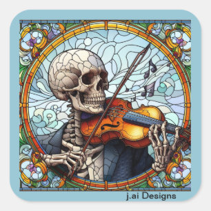 Spectral Fiddler Square Sticker
