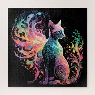 Spectral Holographical Cat: A Prism of Elegance Jigsaw Puzzle