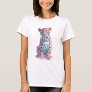 Spectral Leopard Cub Fine Art Print T-Shirt