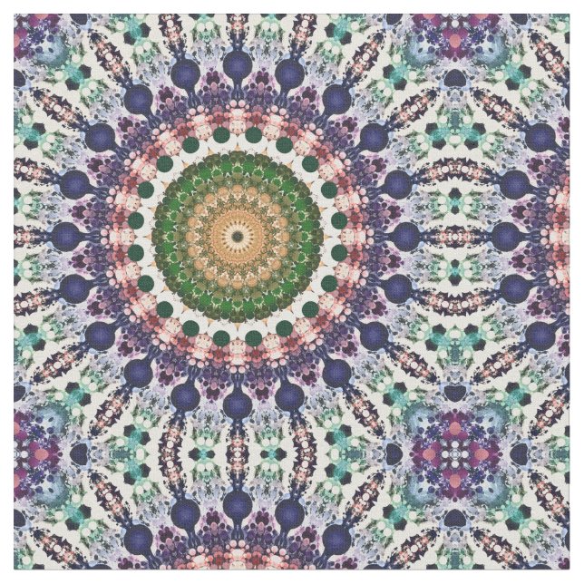 Spectral Mandala Abstract Fabric (Close Up)