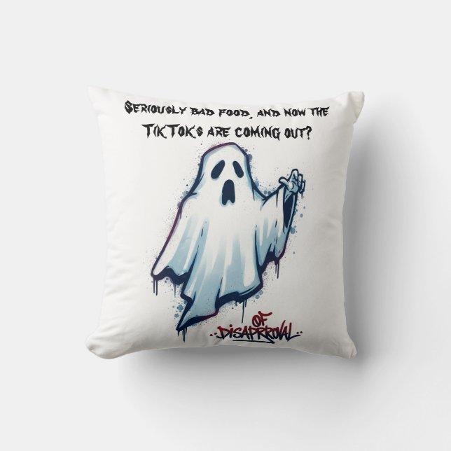"Spectral Side-Eye: Everyday Items  Throw Pillow (Front)