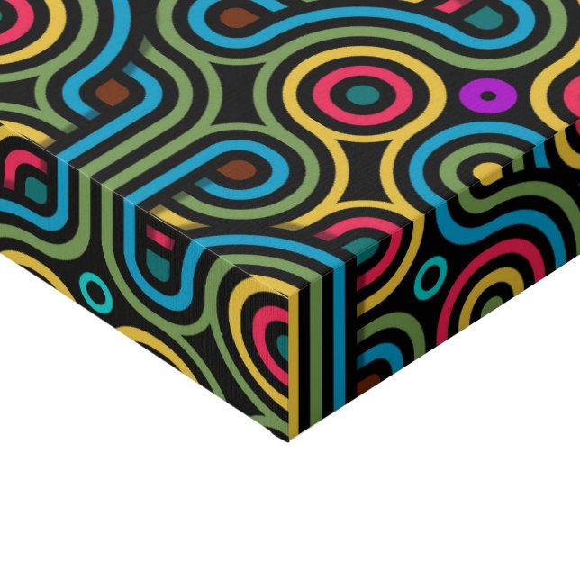 Spectral Spirals Faux Canvas Print (Corner)