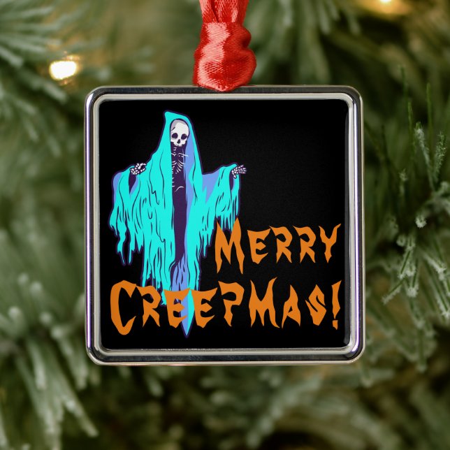 Spectre Horror Ghost Metal Ornament (Tree)