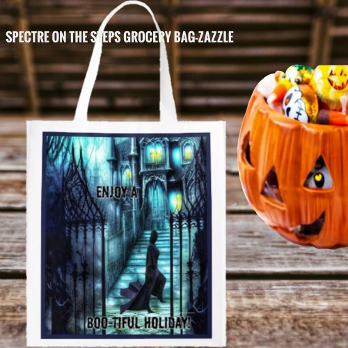 Spectre On The Steps  Grocery Bag