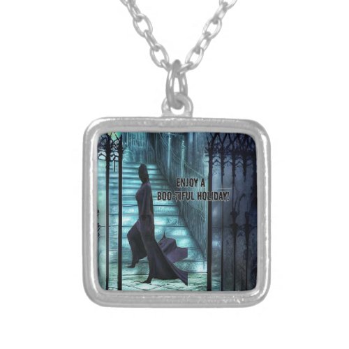 Spectre On The Steps  Silver Plated Necklace