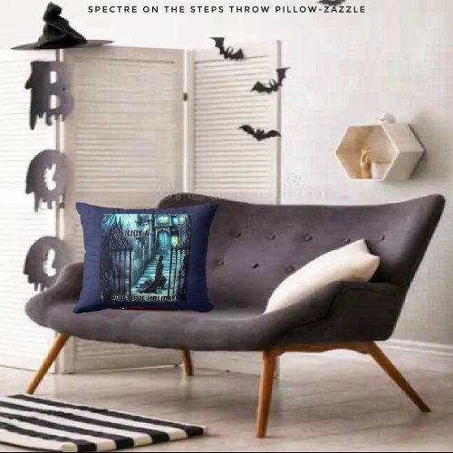 Spectre On The Steps Throw Pillow