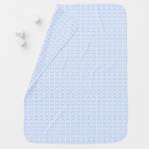 Spectroscopic Blue White Abstract Gouache Art Baby Blanket