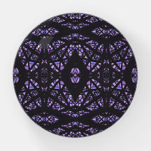Spectroscopic Purple Black Abstract Gouache Art
