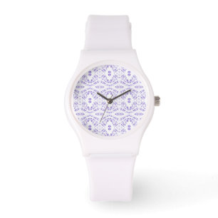 Spectroscopic Purple White Abstract Gouache Art Watch