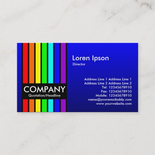 Customizable Spectrum - Blue Shaded Business Cards