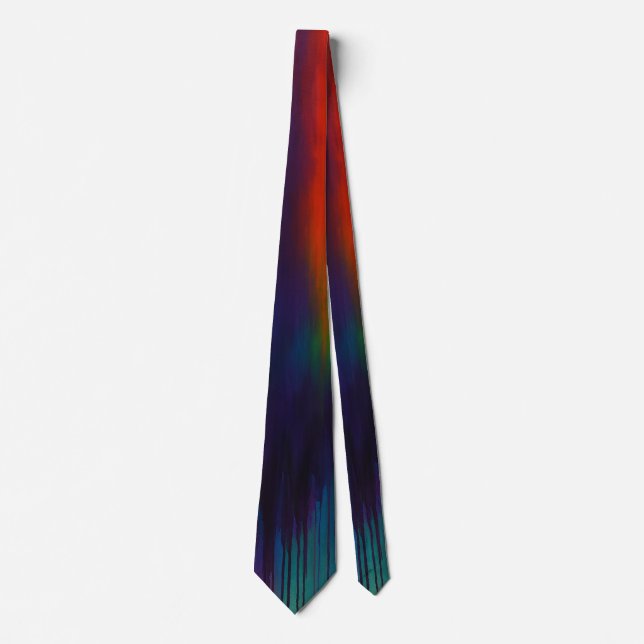 Spectrum Cascade - Abstract Drip Neck Tie (Front)