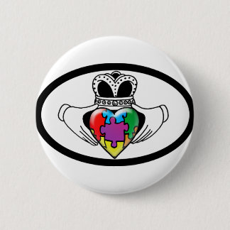 Spectrum Claddagh Pinback Button