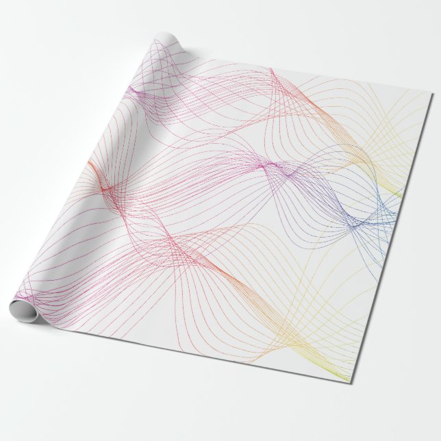 Spectrum Color Wavelength Lines Wrapping Paper (Unrolled)