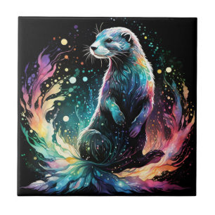 Spectrum Edge: The Otters Glow Ceramic Tile