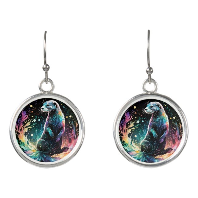 Spectrum Edge: The Otters Glow Earrings (Front)