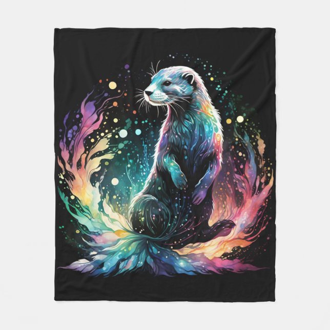 Spectrum Edge: The Otters Glow Fleece Blanket (Front)