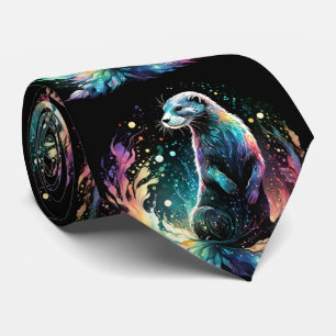 Spectrum Edge: The Otters Glow Neck Tie