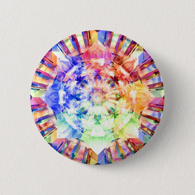 Spectrum Fractal Pinback Button (Front)