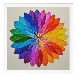 "Spectrum Mandala Radiance – Chakra Color Wheel  Acrylic Print
