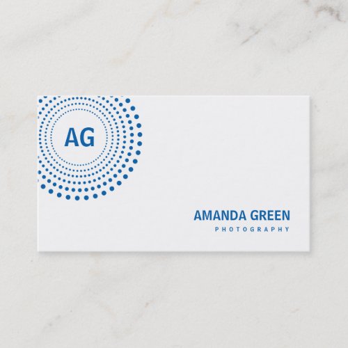 Spectrum Monogram Business Card (Blue)