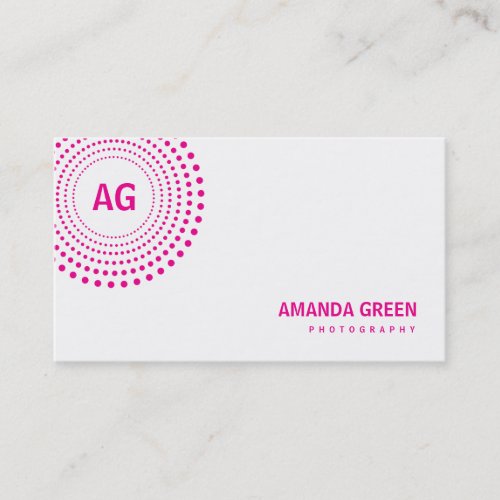 Spectrum Monogram Business Card (Fuchsia)