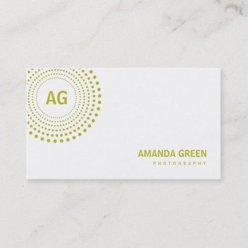 Spectrum Monogram Business Card (Lime)