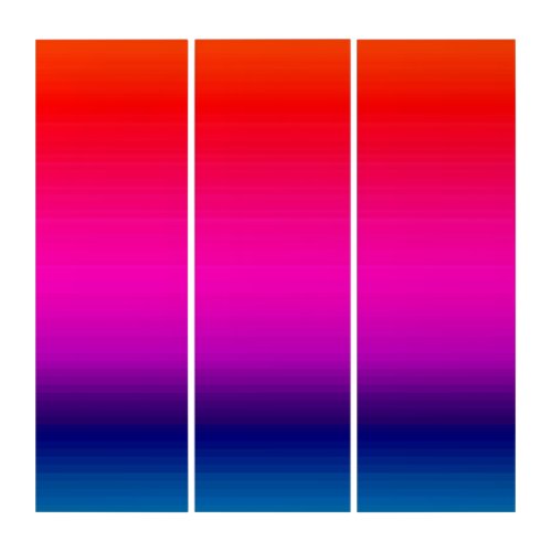 Spectrum of Colors Red Purple Blue Triptych Art