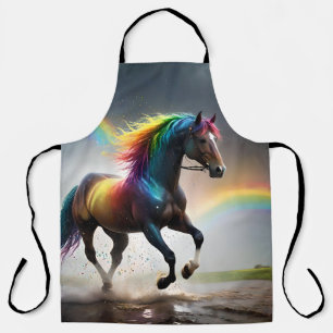 Spectrum of Grace: Rainbow Horse Beneath Rainbows Apron