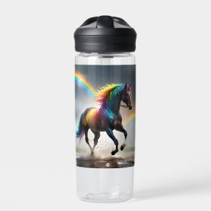 Spectrum of Grace: Rainbow Horse Beneath Rainbows Water Bottle