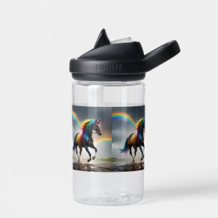 Spectrum of Grace: Rainbow Horse Beneath Rainbows Water Bottle