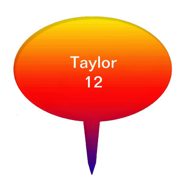 Spectrum of Horizontal Colors -1 Cake Topper (Front)