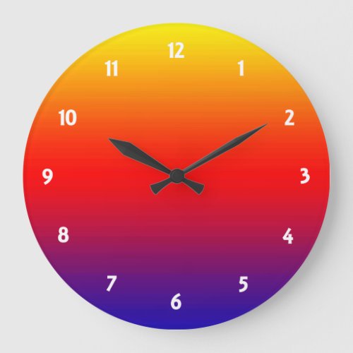 Spectrum of Horizontal Colors _1 Large Clock