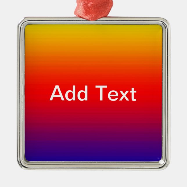 Spectrum of Horizontal Colors -1 Metal Ornament (Front)