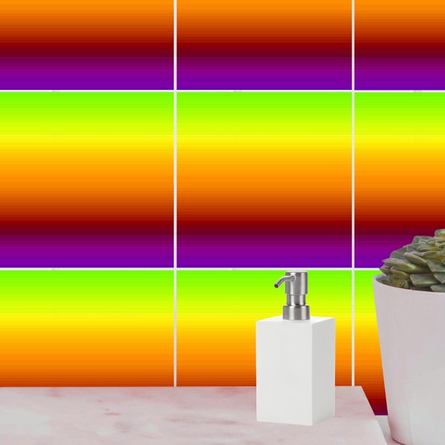 Spectrum of Horizontal Colors -3 Ceramic Tile (Spectrum of Horizontal Colors -3 Ceramic Tile)