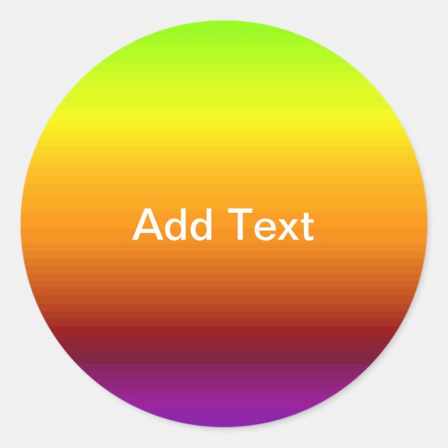 Spectrum of Horizontal Colors -3 Classic Round Sticker (Front)