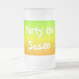 Spectrum of Horizontal Colors -3 Frosted Glass Beer Mug