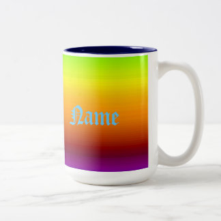 Spectrum of Horizontal Colors -3 Two-Tone Coffee Mug