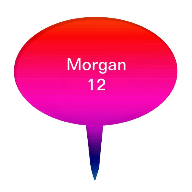 Spectrum of Horizontal Colors - 4 Cake Topper (Front)