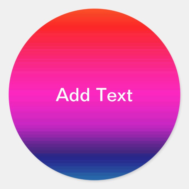 Spectrum of Horizontal Colors - 4 Classic Round Sticker (Front)