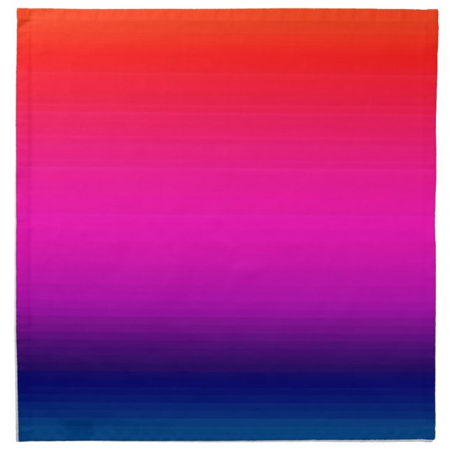 Spectrum of Horizontal Colors - 4 Cloth Napkin (Front)