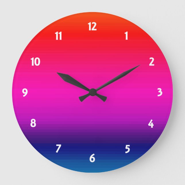 Spectrum of Horizontal Colors - 4 Large Clock (Front)