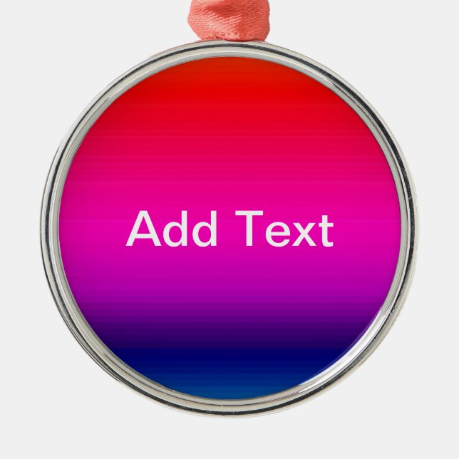 Spectrum of Horizontal Colors - 4 Metal Ornament (Front)