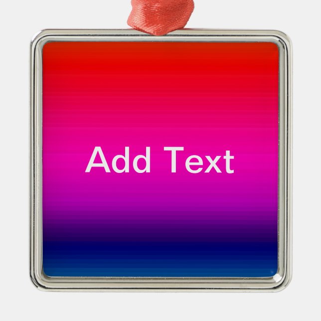 Spectrum of Horizontal Colors - 4 Metal Ornament (Front)