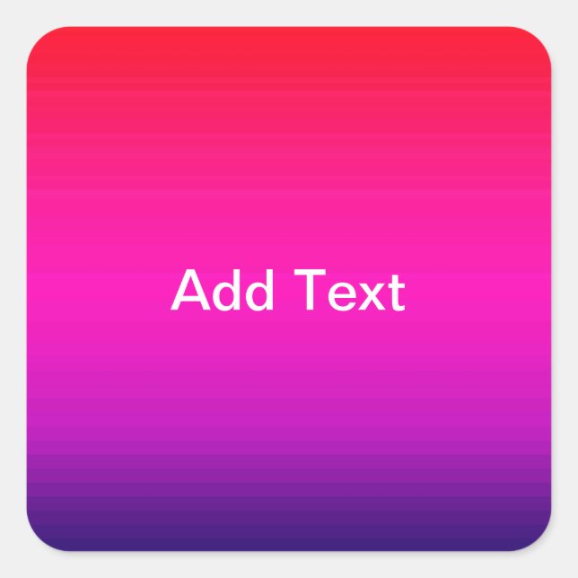 Spectrum of Horizontal Colors - 4 Square Sticker (Front)