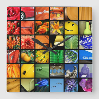 spectrum of life square wall clock
