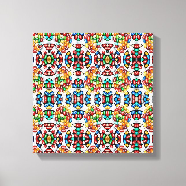Spectrum of Sweetness: Jelly Beans in Technicolor  Canvas Print (Front)
