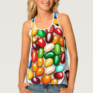 Spectrum of Sweetness: Jelly Beans in Technicolor Tank Top