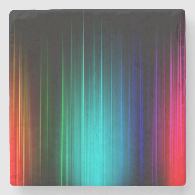 Spectrum Rainbow Light Show Background-55321 Stone Coaster (Front)